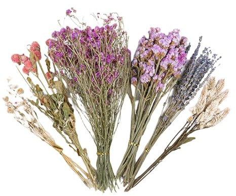 Giwnuq Trockenblumen-Bettwäsche für Hamster, natürliche Hamster-Bettwäsche, Kleintierblumen, Lebensraum-, Lebensraum-, Sprays-Set für Hamster, Blumenbeete, Lebensräume, Dekorationen