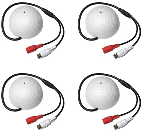 Janasiba 4X Monitoraggio Audio Mic Microfono di Raccolta Audio per Videosorveglianza CCTV Telecamera IP di Sicurezza Preamplificatore Incorporato Voce Cablata