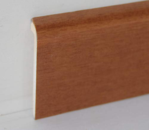 Hobby Legno - Coprimarmo Rivestito In Legno Di Tanganica Tinto Noce Chiaro mm. 100X20X2400 (Prezzo Per ml. 4, 80)
