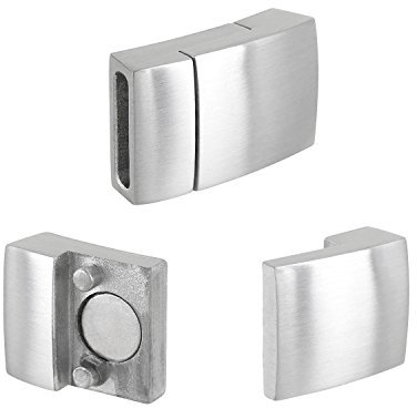 AURORIS - Magnetverschluss aus Edelstahl matt-Optik - Loch 10x2,5mm, 1 Stück