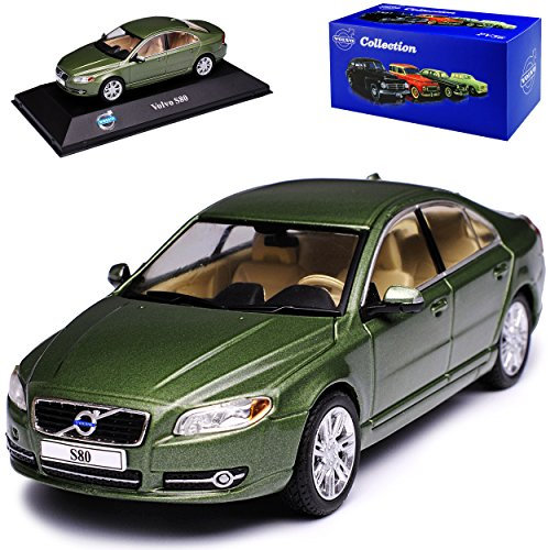 Atlas Volvo S80 Grün Limousine 2. Generation Ab 2006 Ab Facelift 2013 1/43 Modell Auto