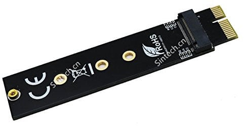 Sintech M.2 (NGFF) M-Key NVMe carte SSD PCIe x1 pour Samsung 950 960 Toshiba Xg3/4