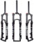 ZTZ MTB Gabel, 26/27.5/29 Zoll, Doppel Luftkammer mit ABS Dämpfung, Aluminiumlegierung, 9mm Schnellverschluss (Black, 29)