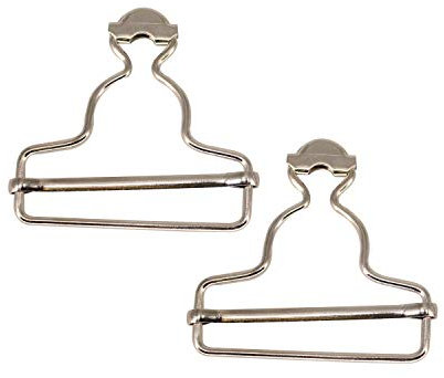 WedDecor 45mm Durable Metal Clip Buckles – Easy-Fit Fasteners for Dungarees, Braces, Workwear, Bib Overalls, Handbags, Jumpsuits & DIY Clothing Repairs, Silver, 2pcs
