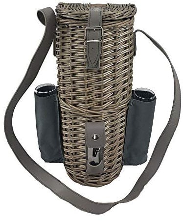 Red Hamper Single Bottle and 2 Champagne Glass Carrier With Shoulder Strap