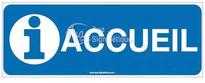 AUA SIGNALETIQUE - Panneau Parking Accueil-B - 320x120 mm, Vinyl adhésif
