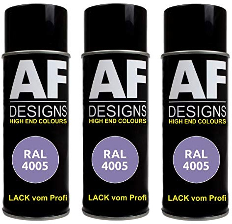 Alex Flittner Designs Spraydose RAL4005 BLAULILA seidenmatt, seidenmatt | 3er Pack RAL Spraydosen a 400 ml pro Dose