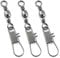 Alwonder 100 Pcs Quick Change Fishing Snap Swivel Terminal Tackle Quick Change Interlock Rolling Swivels Fishing Snap to Line Lure Connectors High Strength Tackle Accessories 12kg Size 12