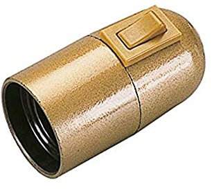 Poly Pool PP0496X Lampenfassung E27 mit Schalter, gold