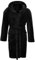Strong Souls Mens Luxury Fleece Dressing Gown Plain Black Medium