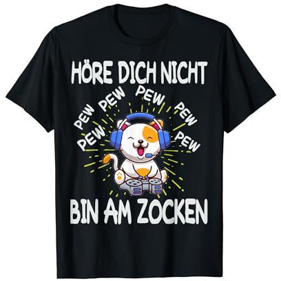 Gamer Spruch Gaming Katze Gaming Headset Geschenk für Zocker T-Shirt