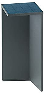 Sigor Nusolar - Solar LED Akku-Gartenleuchte Indoor & Outdoor, Höhe 34 cm, wiederaufladbar, 12 h Leuchtdauer, anthrazit