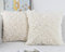 NIULAA Weich Plüsch Kissenbezug 45x45 2er Set Creme Deko Kissenbezüge Pelz Flauschig Kissenhülle Luxus Zierkissen Sofakissen Kunstfell Kissen für Sofa Wohnzimmer Schlafzimmer