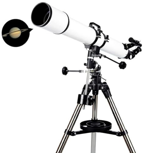 Skyoptikst 900x90mm 90EQ Refraktor Astronomisches Teleskop High Power Äquatorial Mount Stern Planet Moon Saturn Jupiter