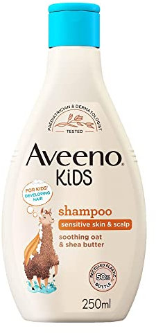 Aveeno Baby Kids Shampoo 250ml | Enriched with Soothing Oat & Shea Butter | Childrens Shampoo Developed for Your Little Superhero | Childrens Toiletries Sets
