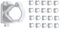20 Stück 25 mm Rohrschellen Fixierung Unterstützung PVC Wasserrohr Klemmen Clips Gasschlauch Rohr Feste Clips Einfädelrohr Rohrschellen Kunststoff Rohrschelle Feste Schnalle, Weiß