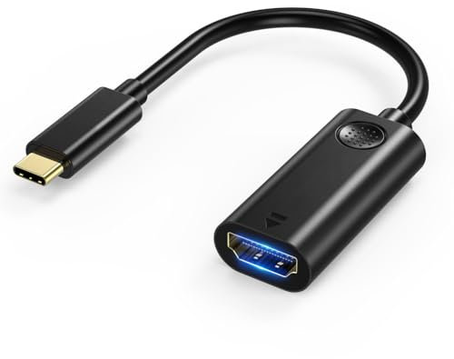 Adattatore USB C a HDMI 4K, adattatore USB C HDMI Thunderbolt 3 compatibile [4K@60Hz] con uscita audio video per MacBook Pro 2018/2017, iPad Pro 2018, Samsung Note 9/S9, Huawei Mate20 ecc - Nero