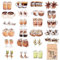 46pcs Aufkleber für Scrapbooking Kleine Scrapbook Aufkleber Set, Journaling Bullet Junk Journal Supplies, Planer, Kid DIY Art Crafts, Laptop, Koffer (Kaffee)