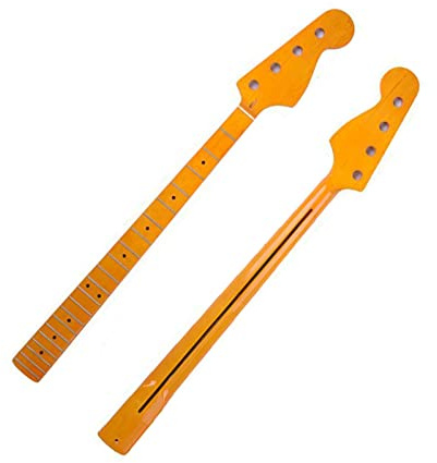Manche de Guitare Manche De Basse Électrique Manche De Basse Touche en Érable Manche De Basse Électrique 21 Frettes