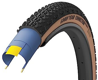 Goodyear Unisex Adulto 0810432031943 Connector Ultimate TLC Gravel-Faltreifen (28x1,70'), Ausführung:schwarz, Dimension:45-622, schwarz/braun, 700x45