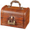 Holz Schatztruhe Box,Vintage Holz Schatztruhe,Vintage Look Kleine Piratenschatztruhe Holz-Schatzkisten Schatztruhen Aus Holz,Aufbewahrungsbox mit Griff Geeignet für Aufbewahren Und Dekorieren,Braun A