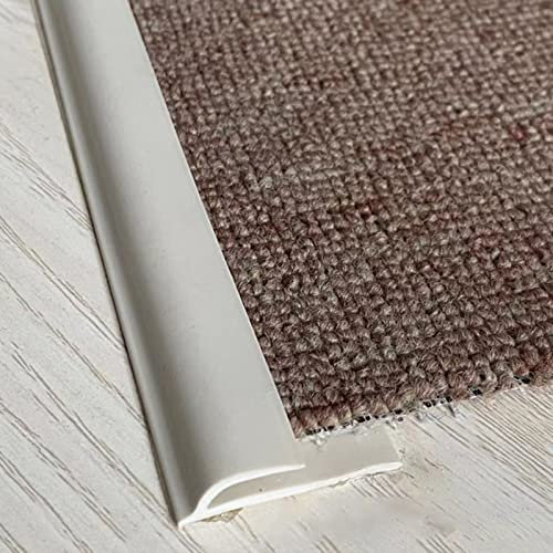 IBOWZ Selbstklebende Teppich-Zierleiste Teppich- und Bodenübergangsstreifen, Selbstklebende PVC-Teppichkanten-Bindestreifen, schneidbar, anpassbar, 1/2/3/4/5/6/7/8/9/10 m lang