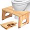Yose Toilettenhocker, faltbar, 17,8 cm, Kothocker für Badezimmer, Toilettenhocker für Erwachsene, verdickter Bambus-Töpfchenhocker mit 180 kg Unterstützung und rutschfesten Pads, für bessere