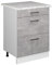 Vicco Unterschrank R-Line, Beton/Weiß, 60 cm mit Schubladen