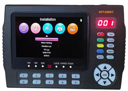 DVB-S2 DVB-T2 DVB-C Satellite Finder Meter HD Satellite TV Receiver Spectrum Analysis Satellite Finder