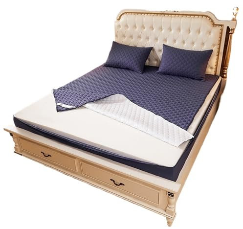 Coprimaterasso Impermeabile Coprimaterasso Completamente Chiuso a 6 Lati Coprimaterasso Impermeabile Coprimaterasso con Lenzuolo con Angoli con Cerniera Coprimaterasso (Color : Yan Xun zi, Size : 16