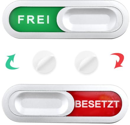 REFORUNG FREI - BESETZT Schilder Frei Besetzt Schiebeschilder Klebeschild Toilette Schild Mit Schieber Festhaltemagneten Frei Besetztschild für Wartezimmer Raumstatus Raumschild (Ovaler Rand)