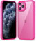 oakxco Custodia Sottile e Trasparente per iPhone 11 Pro Cover, Custodia Ultra Slim Guscio Rigido Trasparente Ibrida in Plastica Rigida e Gomma Siliconica Morbida, Anti-Giallo, Rosa Caldo
