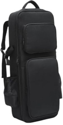TTETTZ Koffer für Sopran-Saxophon und Klarinette, gepolsterter Rucksack für Reisen, Schwarz