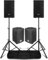 2x PDY212A 12 Active PA Speakers – 700W Powered Speaker Package with Bluetooth, DSP, Covers & Adjustable Stands – Ideal Active DJ Speaker Set for Live Events & Gigs
