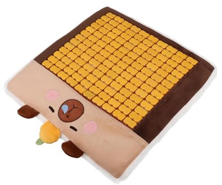 YOSADIER Bamboo Autositzkissen Mit Atmungsaktivem Design Kühlender Und Rutschfester Unterseite Für Auto Büro Und Gelbe Memory-Foam-polsterung