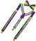 Alovez Pailletten Hosenträger Set Glitzer Fliege Mardi Gras Lila Y Clip mit Glitzer Fliege Krawatte Schleife Kostümzubehör für Disco Karneval Mottoparty