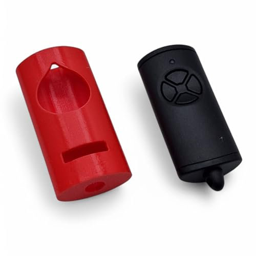 Coque de Protection pour Télécommande de Garage Hormann HSE4 868 BS - Étui Résistant Anti-Choc Compatible Télécommande Porte de Garage (Rouge)