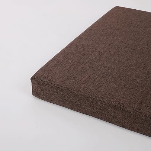 Cuscino per panca in schiuma ad alta densità, cuscino per panche/cuscino per ali (dimensioni: 35 x 119 x 5 cm, colore: caffè)