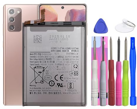 MUKUZI Batterie compatible avec Galaxy Note 20 SM-N980, Galaxy Note 20 5G SM-N981 Téléphone portable (remplacement pour EB-BN980ABY)