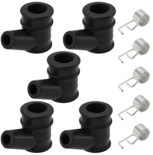 Hoite Lot de 5 connecteurs de bougies d'allumage avec ressort de rappel intégré, accessoires pour machines de découpe et tronçonneuses