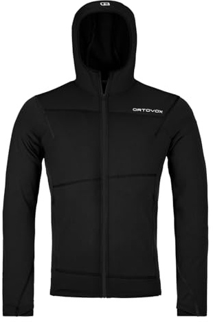 ORTOVOX FLEECE LIGHT HOODY - Leichter, vielseitiger Fleece-Hoody für Alpintouren - schwarz - Herren - XL
