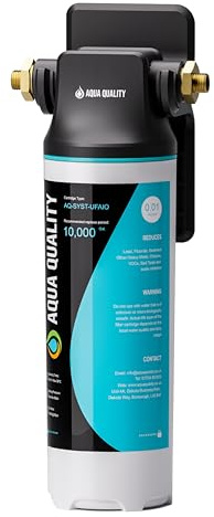 Aqua Quality 0.01 Micron Under Sink All In One Water Filter System | Reduces Lead, Chlorine, Bad Taste & Odour, Micro Plastics | Long-Lasting 12 Month Filter | High Flow Rate, Easy DIY Install