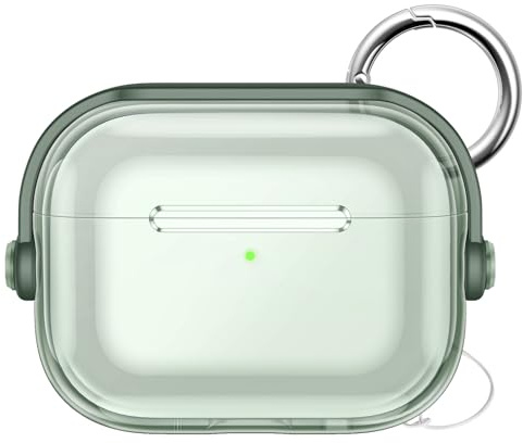 JETech Klare Sicherheitsverschluss Hülle für AirPods Pro 3, Klare Grün