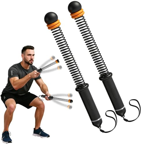 Mineup 2 Stück Battle Ropes Ohne Seil, Tragbare Air Kampfseil Ohne Seil, Kurzausführung Battle Rope, Trainingsseile Sei Für Ganzkörpertrainingsgeräte Für Krafttraining Muskelaufbau Zuhause Gym Outdoor