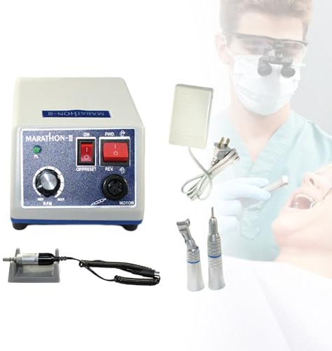 Polisseuse de laboratoire à micro-moteur pour bijoux, polisseuse électrique avec arceau et pédale, vitesse de rotation réglable 0-35000 tr/min, polisseuse pour verre, prothèses dentaires, nail art