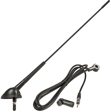 tomzz Audio 1000-045 Dachantenne kompatibel mit Alfa Romeo FIAT Lancia Peugeot (PSA) AM/FM DIN + ISO Anschluss