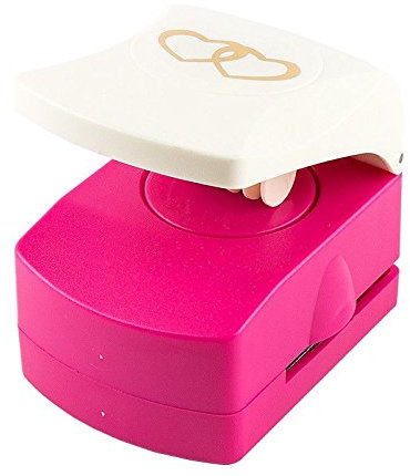 Ideen mit Herz Stanzer, Prägestanzer, Herzen, Motivgröße: 4,3cm x 2,3cm | Motiv-Locher für Papier | Basteln für Hochzeit, Muttertag, Valentinstag | Alles Liebe