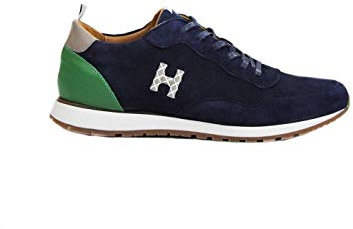 Hackett Spoiler Lace-Up Blue Suede Leather Mens Trainers HMS20813_5DD