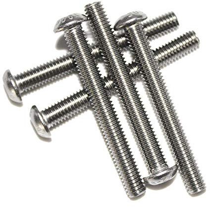 10 Stück M6 x 45 Flachrundkopfschrauben mit ISK aus Edelstahl A2 ISO 7380-1