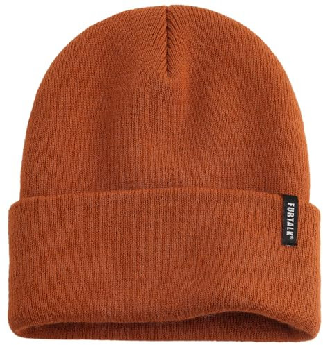 FURTALK Damen Cuffed Beanie Herren Mütze Unisex weiche warme Strickmütze